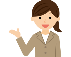 女性アシスタントが案内