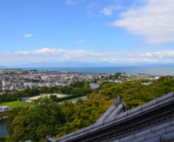 滋賀県彦根城からの景色