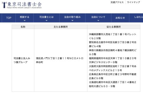 東京司法書士会みつ葉グループ