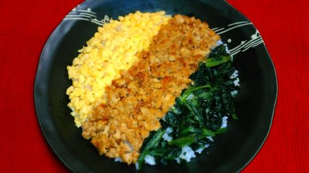 豆腐で3色ごはん