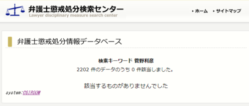 菅野利彦の懲戒処分1