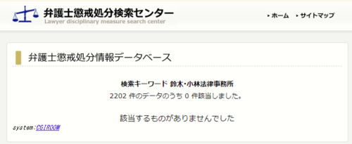 鈴木・小林法律事務所の懲戒処分1
