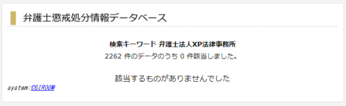 XP法律事務所の懲戒処分
