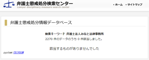 みなと法律事務所の懲戒処分