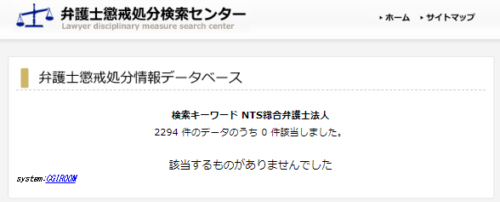 NTS総合弁護士法人の懲戒処分