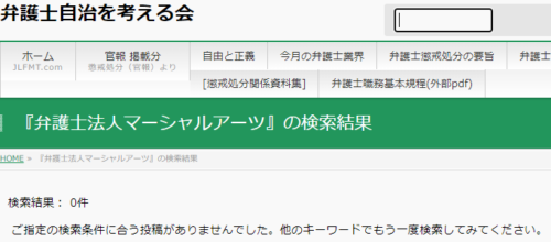 マーシャルアーツの懲戒処分