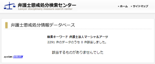 弁護士法人マーシャルアーツの懲戒処分1