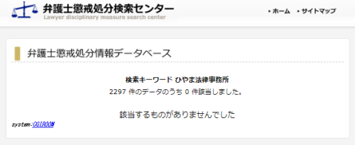 ひやま法律事務所の懲戒処分