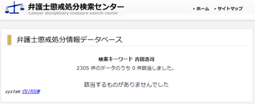 吉田浩司の懲戒処分1