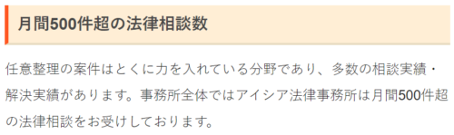 アイシア法律事務所の実績画像